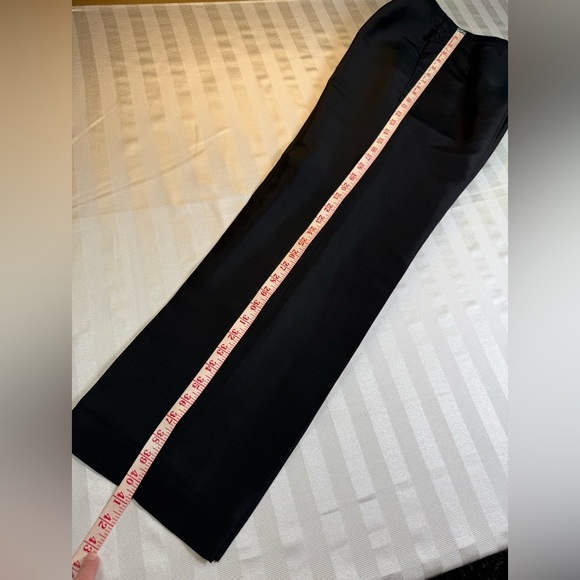 Kasper ASL 100% Silk Lined Black Trousers Vintage High Waist Side Zip Sz 8 - Picture 8 of 11